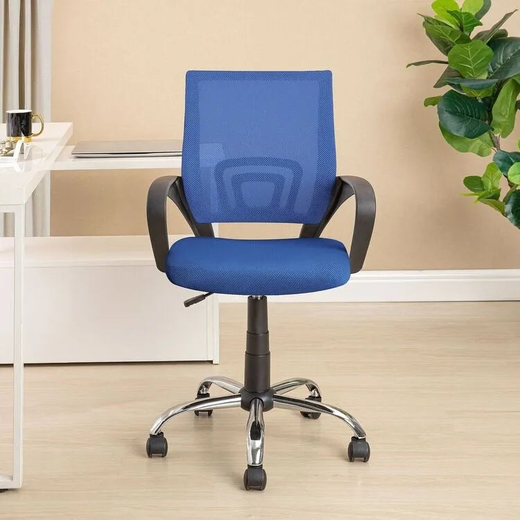 Adjustable Office Chair with Lumbar Support & 360° Swivel, Multiple Colors, Modern Style – Mesh Back / High Back Leather Options
