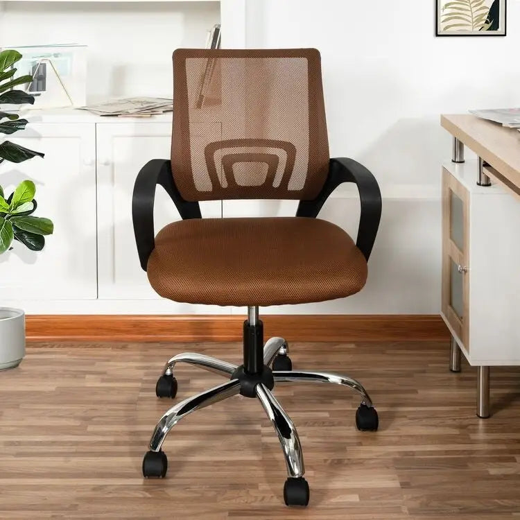 Adjustable Office Chair with Lumbar Support & 360° Swivel, Multiple Colors, Modern Style – Mesh Back / High Back Leather Options