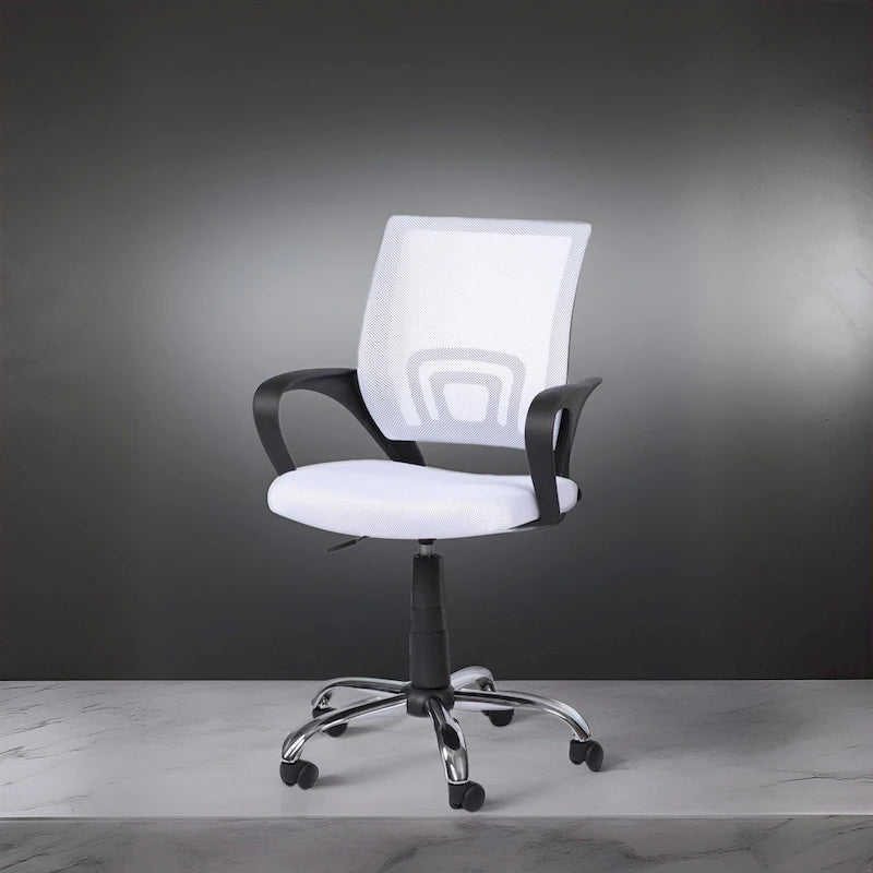 Adjustable Office Chair with Lumbar Support & 360° Swivel, Multiple Colors, Modern Style – Mesh Back / High Back Leather Options