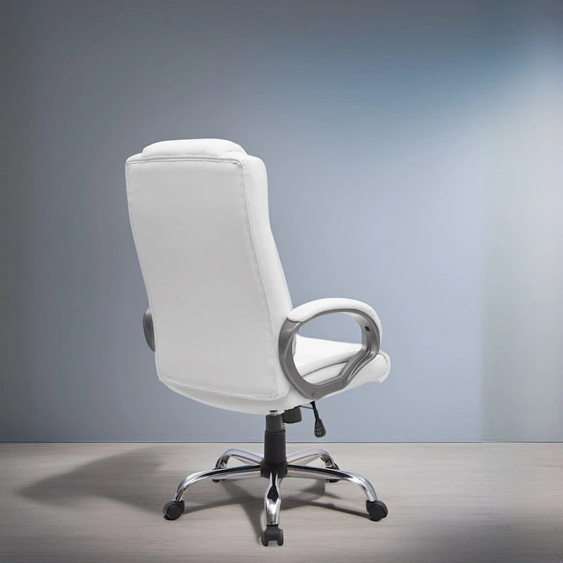 Adjustable Office Chair with Lumbar Support & 360° Swivel, Multiple Colors, Modern Style – Mesh Back / High Back Leather Options