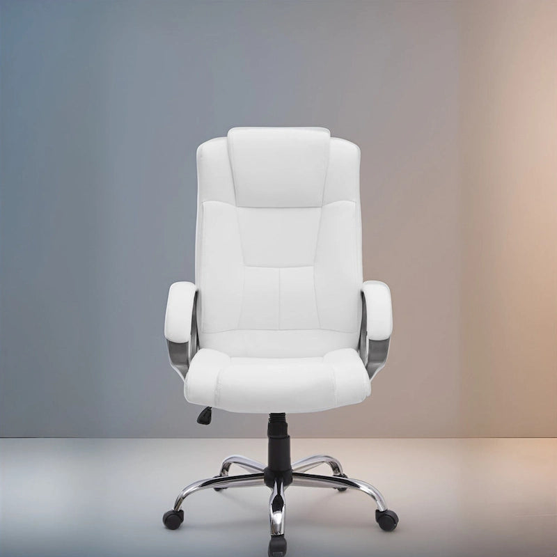 Adjustable Office Chair with Lumbar Support & 360° Swivel, Multiple Colors, Modern Style – Mesh Back / High Back Leather Options