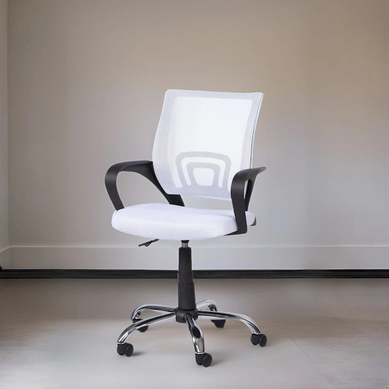 Adjustable Office Chair with Lumbar Support & 360° Swivel, Multiple Colors, Modern Style – Mesh Back / High Back Leather Options
