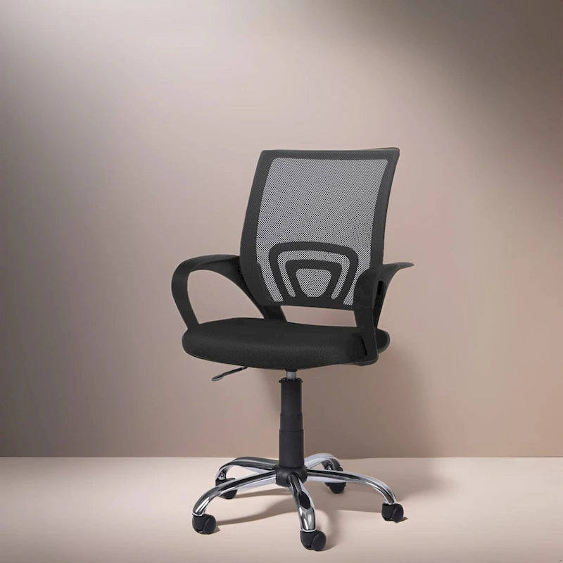 Adjustable Office Chair with Lumbar Support & 360° Swivel, Multiple Colors, Modern Style – Mesh Back / High Back Leather Options