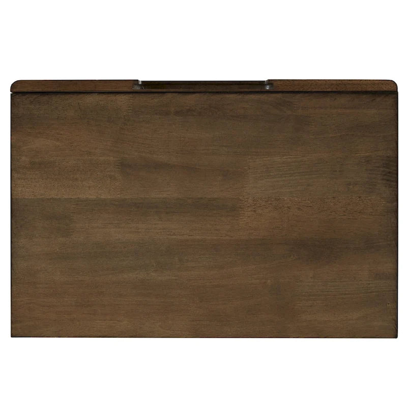 5-Drawer Chest with Tapered Legs & Dovetail Construction, Walnut Brown, Rustic Style