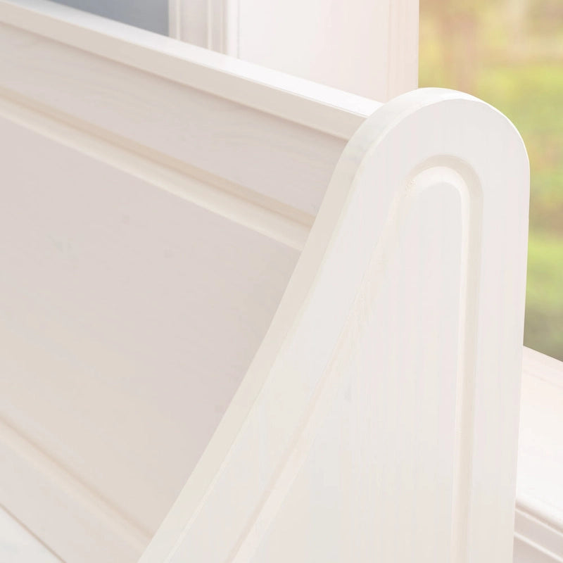 Corner Storage Bench with Lift-Top Seat, White, Classic Style