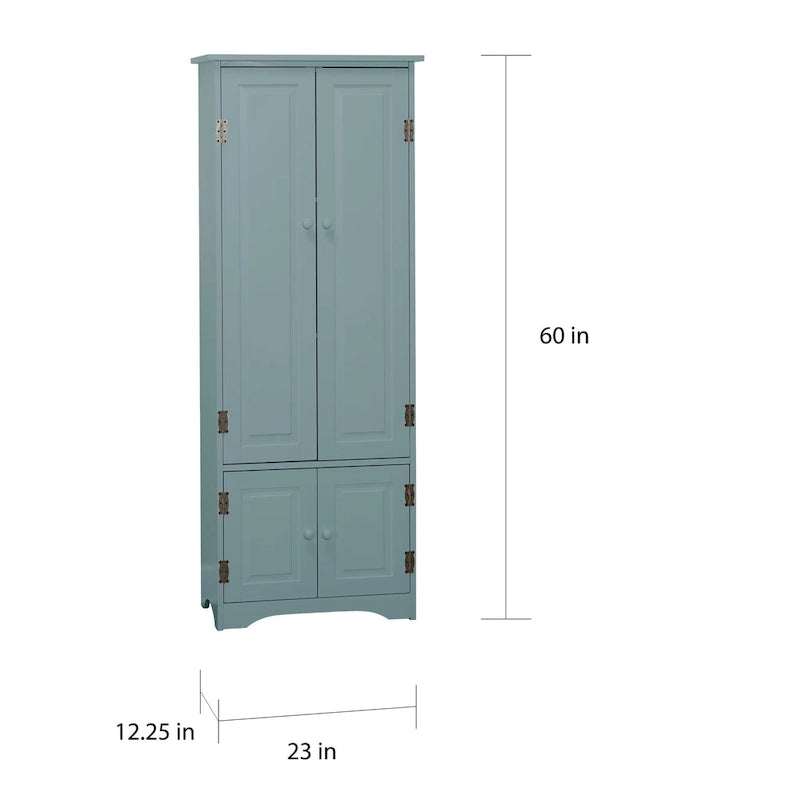 Extra-Tall Storage Cabinet, Farmhouse Style, Multiple Colors – Honey / Red / Sage / White / Blue / Charcoal / Mint