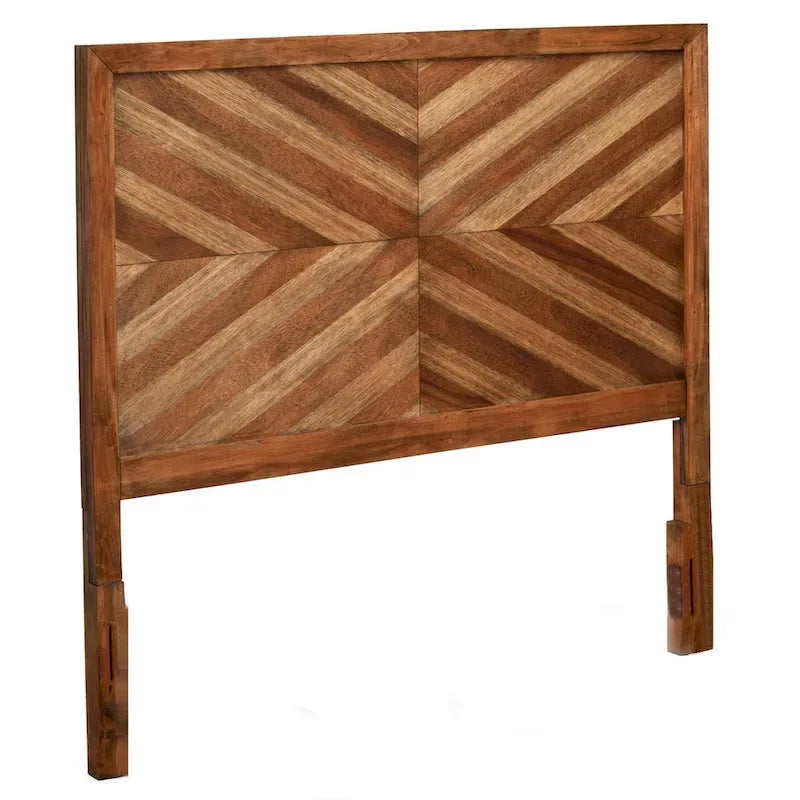 Mahogany Wood Headboard with Protective Finish, Toffee Brown, Transitional Style – Full / Queen / King / California King