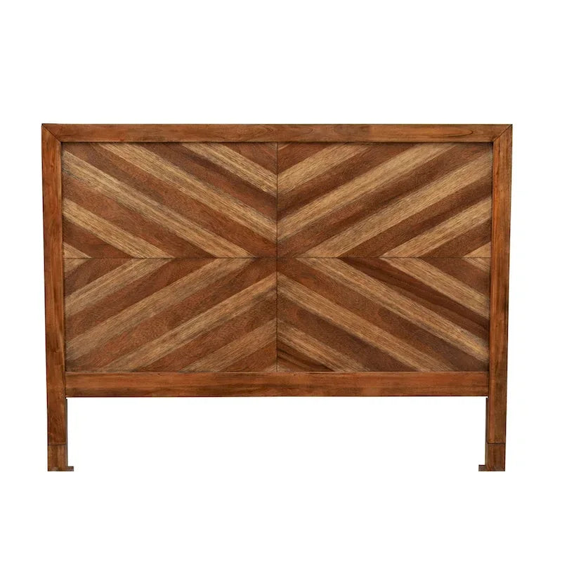 Mahogany Wood Headboard with Protective Finish, Toffee Brown, Transitional Style – Full / Queen / King / California King
