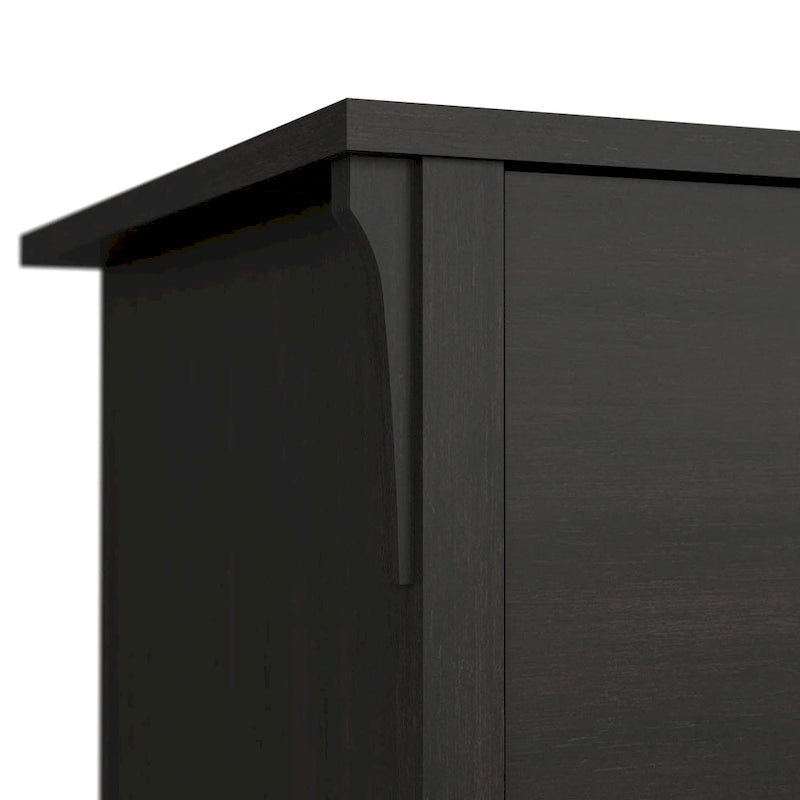 60W L-Shaped Corner Desk with Storage Cabinet & Drawer, Multiple Colors, Mission Style