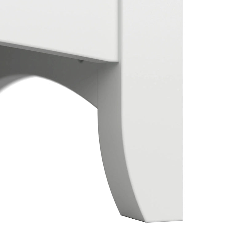 60W L-Shaped Corner Desk with Storage Cabinet & Drawer, Multiple Colors, Mission Style