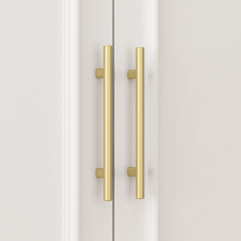Modular Wardrobe Cabinet with Optional Glass Doors & Drawers, White, Modern Style – Multiple Width Options