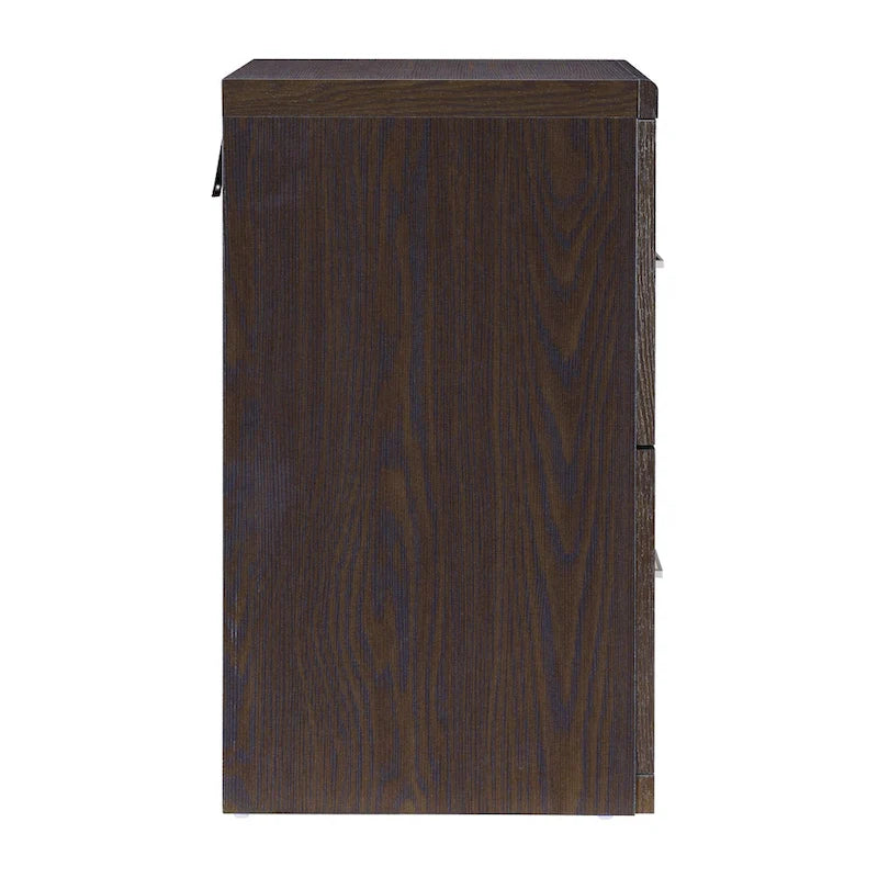 2-Drawer Vertical File Cabinet with Locking Top Drawer & Wood Grain Finish, Black / Espresso / Natural / White, Modern Style
