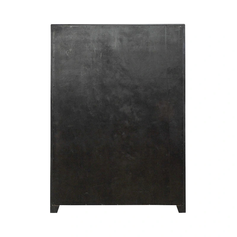 2-Door Armoire with X-Panel Design, 2 Drawers & Adjustable Shelves, Cobblestone Brown, Rustic Style