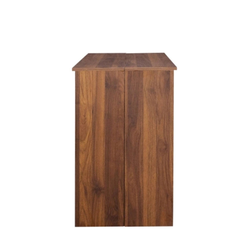 Extendable Console Dining Table, Dark Marble / Walnut, Seats 4–8, Modern Style