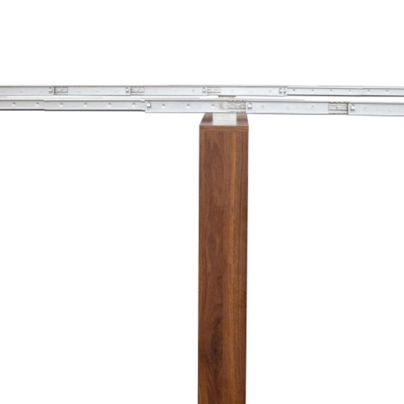 Extendable Console Dining Table, Dark Marble / Walnut, Seats 4–8, Modern Style