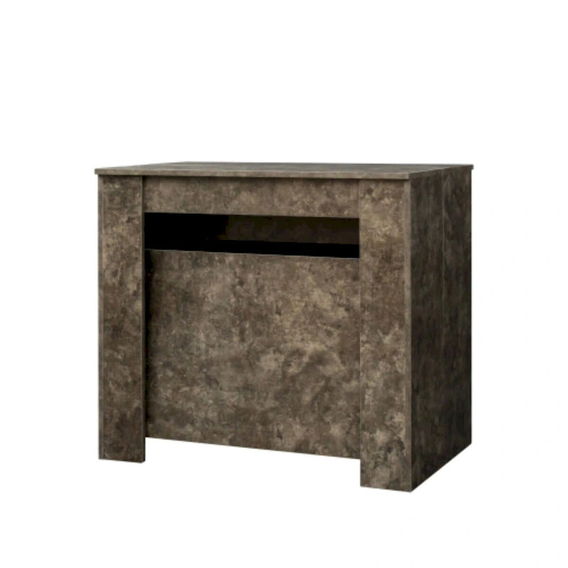 Extendable Console Dining Table, Dark Marble / Walnut, Seats 4–8, Modern Style