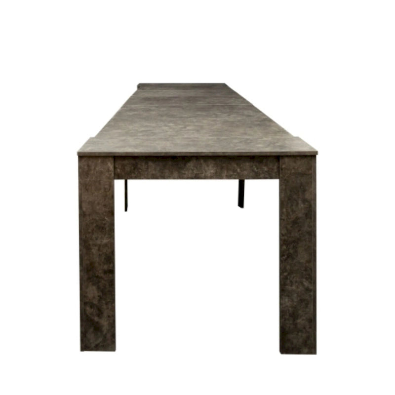 Extendable Console Dining Table, Dark Marble / Walnut, Seats 4–8, Modern Style