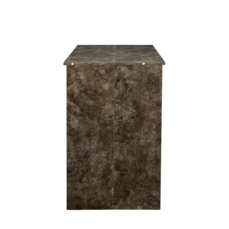 Extendable Console Dining Table, Dark Marble / Walnut, Seats 4–8, Modern Style