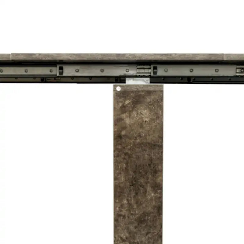 Extendable Console Dining Table, Dark Marble / Walnut, Seats 4–8, Modern Style