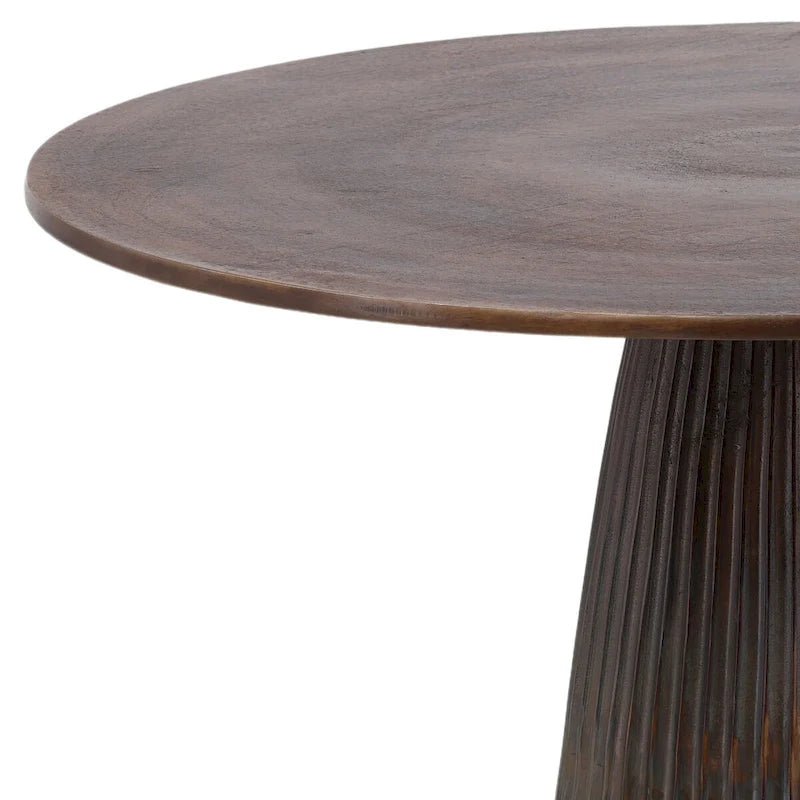 Round Cast Aluminum Bistro Table, Bronze, Vintage Style, Seats 2–3