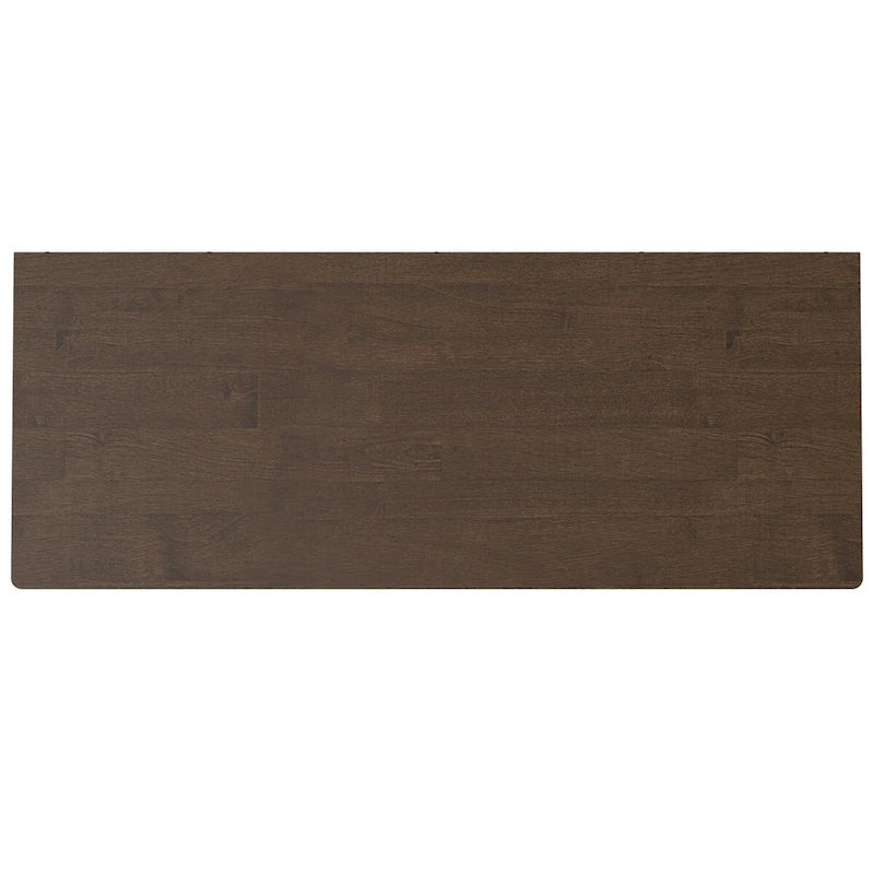 Solid Wood 2-Door Sideboard Buffet Cabinet, Walnut Brown, Mid-Century Modern Style